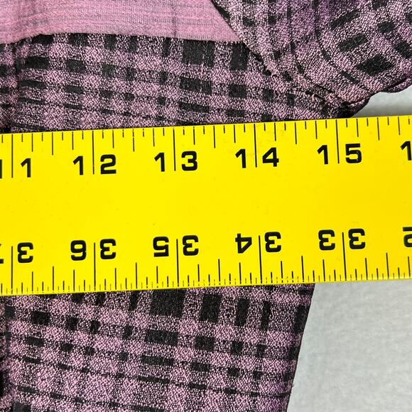 Apron Style Dress Women's Wool Blend Purple Handmade Puff Elbow Sleeve Vtg - Picture 6 of 13